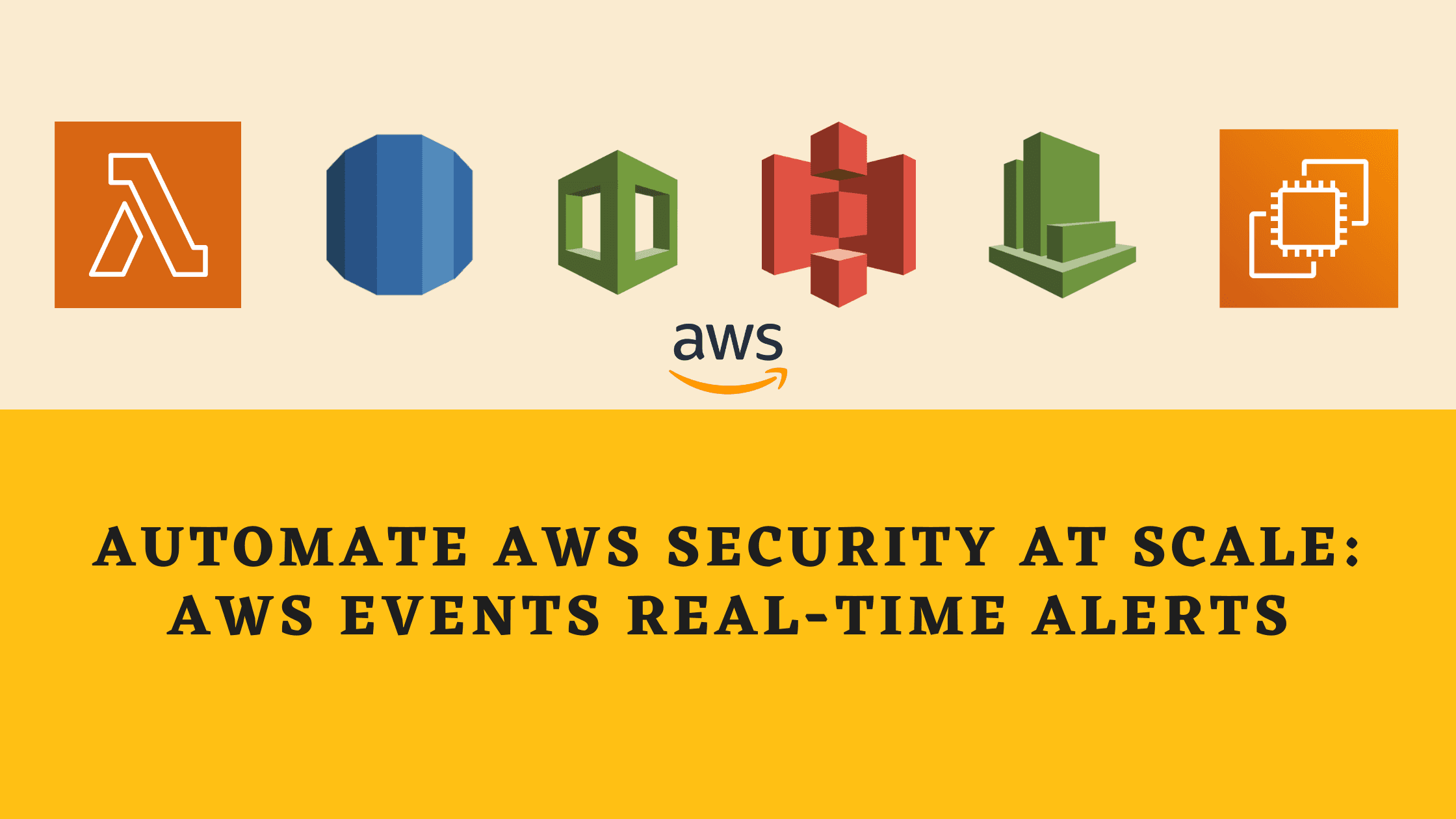 Automate AWS Security at scale: AWS events real-time alerts